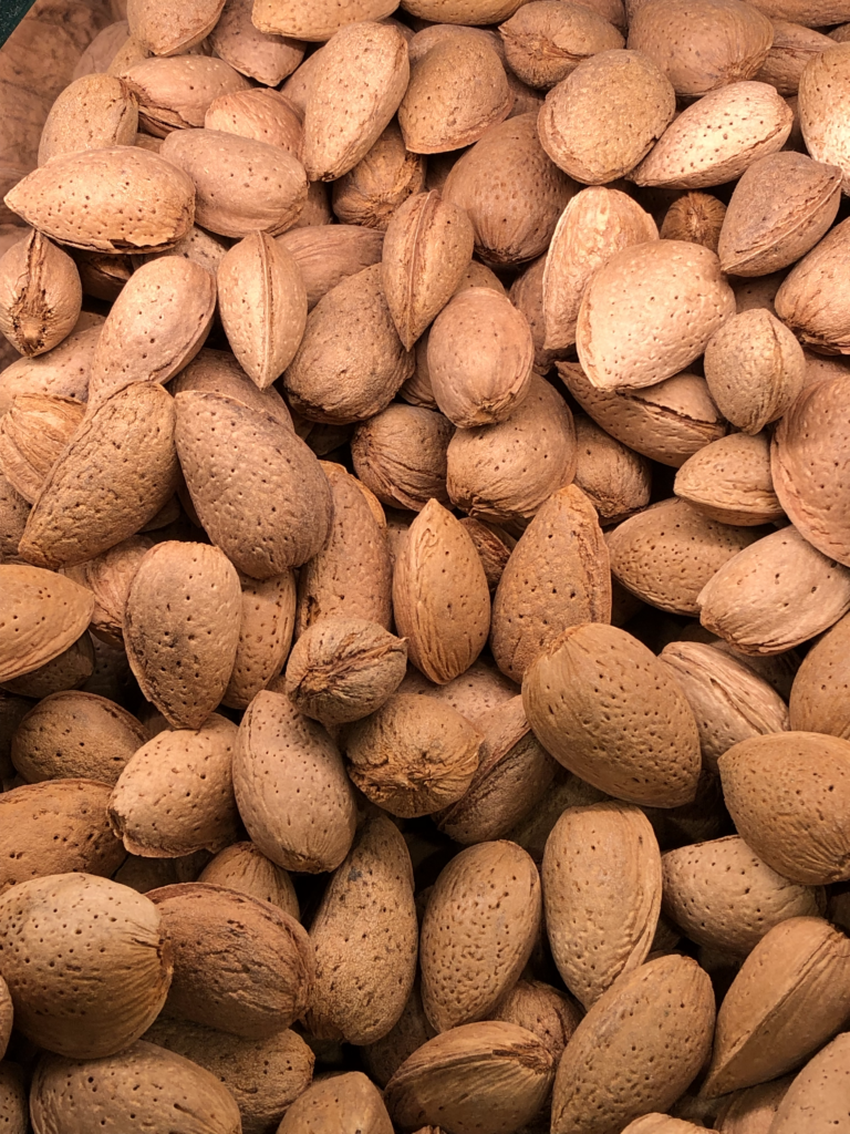 Shelled almonds