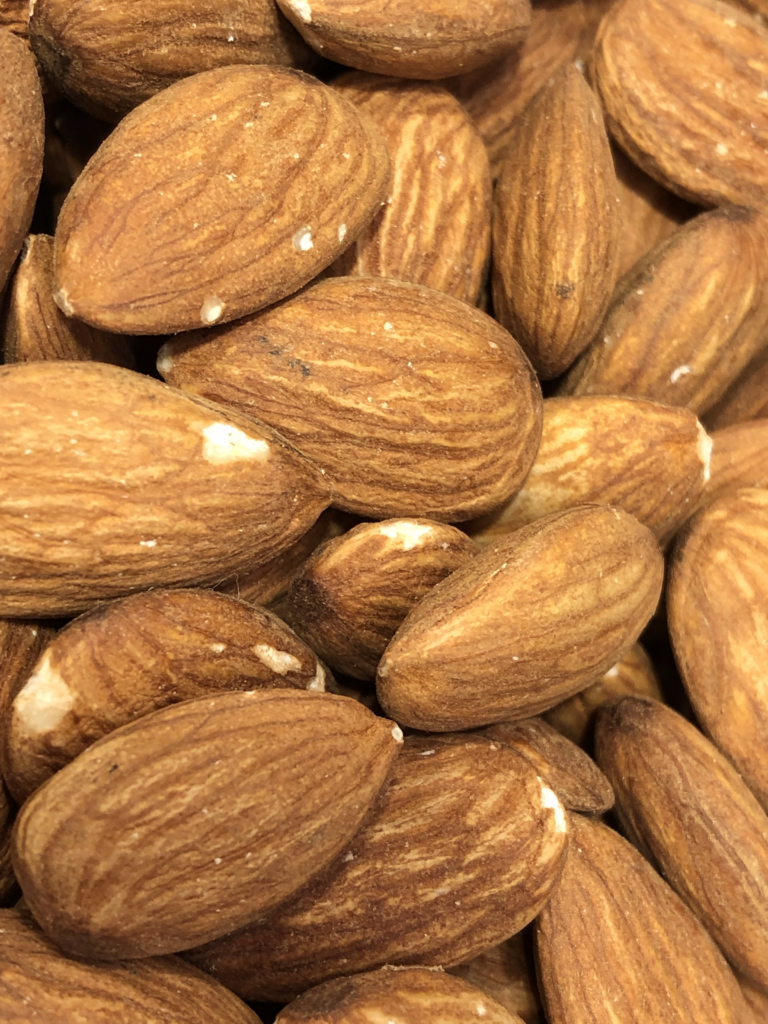 Shelled almonds