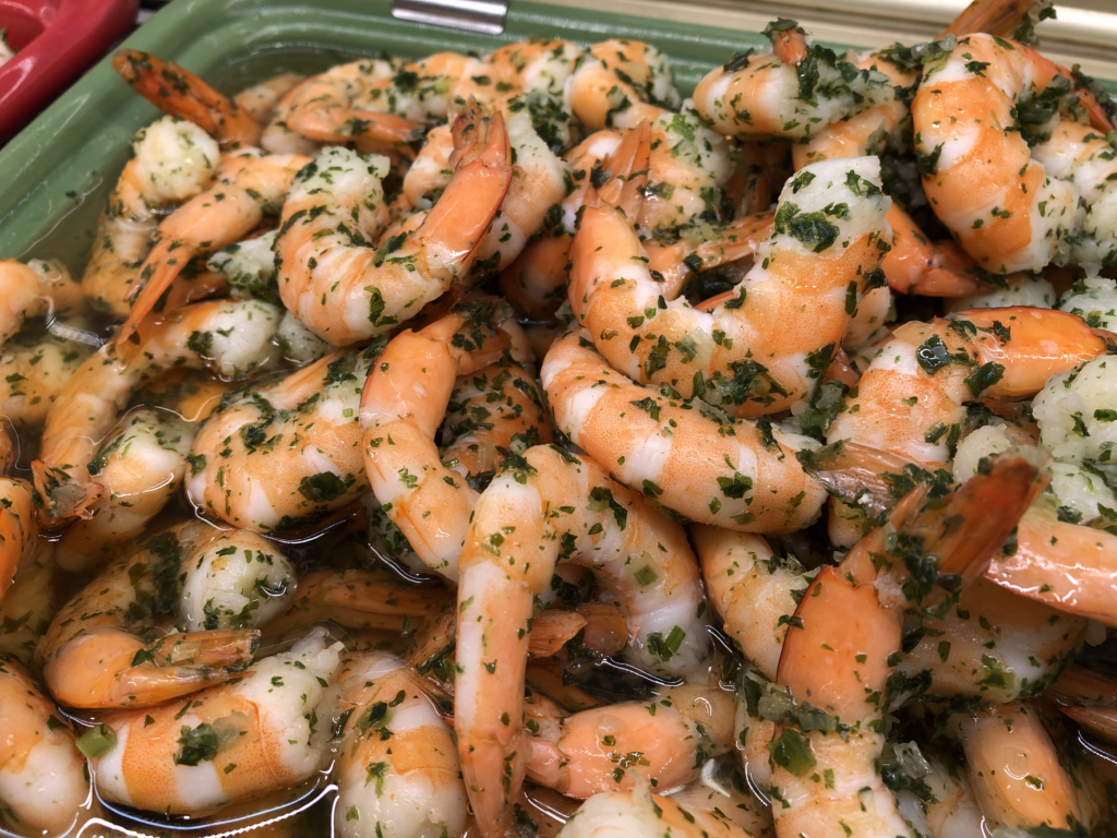 Gambas à l'ail et persil