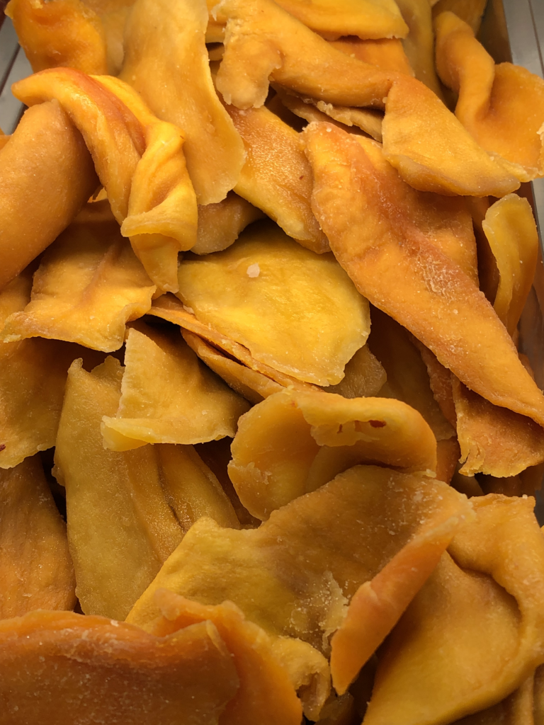 Dried mango strips